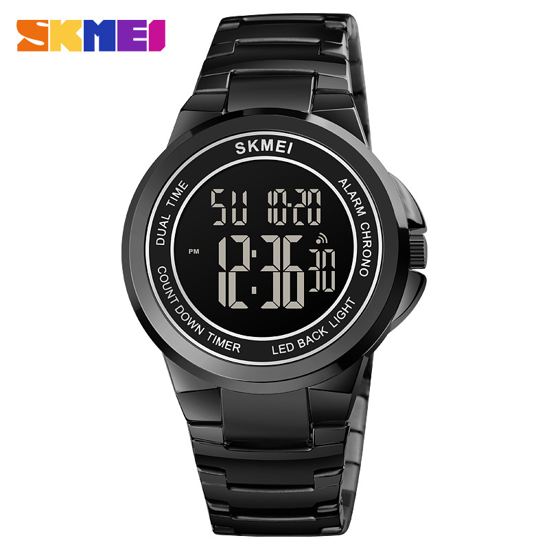 SKMEI 1712 pareja reloj deportivo moda reloj electrónico de los hombres de aleación casual sincronización luminosa