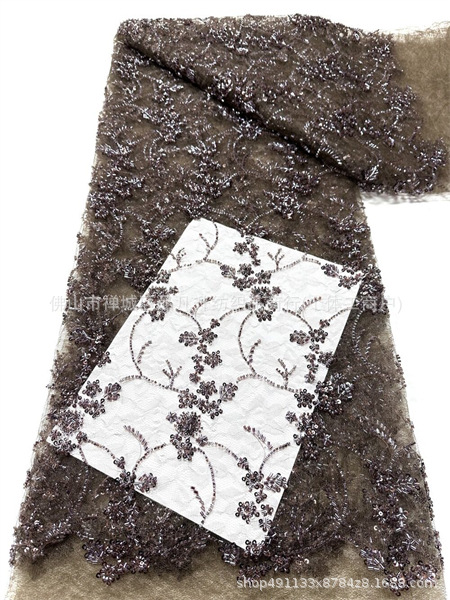Tejido de encaje de bordado de cuentas 3D Gaoding moda del sudeste asiático anfitrión vestido de baile tela de mitzvah