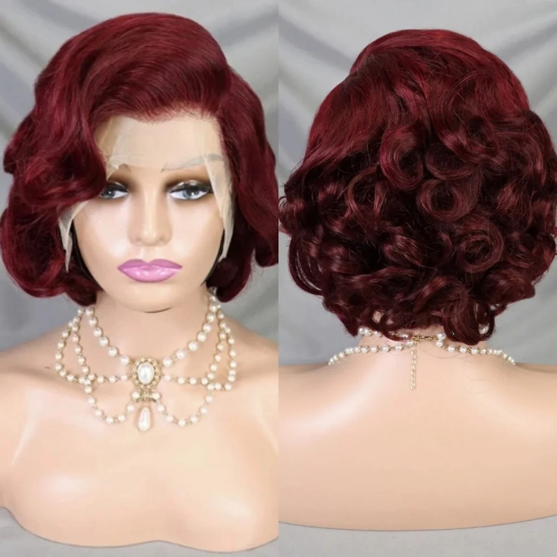 250g Weight Full Head Wigs Wig & Hair Extension Type Wigs Wig Accessories Short Curly Hair Wig Hairstyle Real Hair Hair Material Casual, Street Occasion Women's Gender Simple Style Style Women's Simple Style Casual Street Real Hair Short Curly Hair Wigs 9