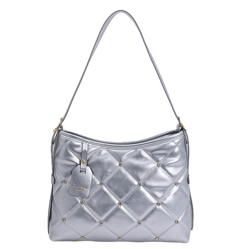 Versión coreana del pequeño bolso fragante 2025 verano nuevo bolso femenino moda bolso de hombro con diamantes bolso bandolera bordado con diamantes