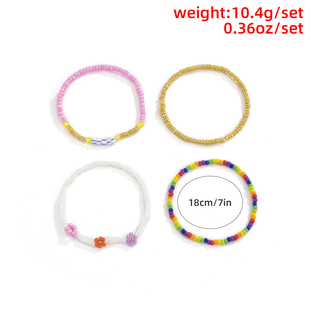 Wholesale Jewelry Bohemian Style Small Daisy Hit Color Beaded Bracelet Nihaojewelry display picture 7