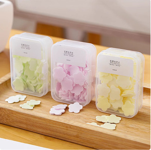 Portable Soap Flakes, Disposable Soap Hand Washing Tablets, Students and Kidsren Carry Travel Mini Petal Soap Flakes