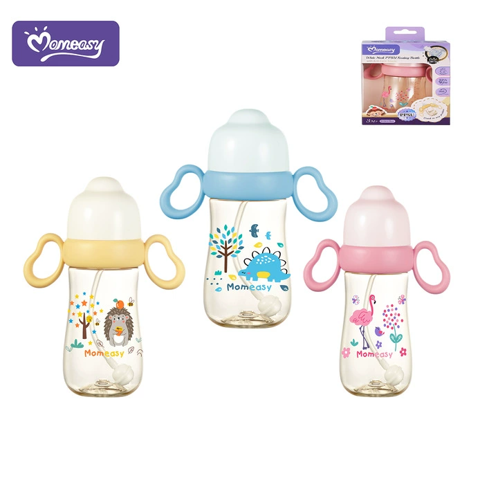 Силиконовый противоколиковый пустышка Momeasy, детская бутылочка для кормления с рисунком, против газообразования, защита от падения, печать