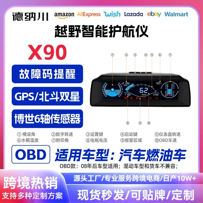 Vehicle HUD car OBD speed, water temperature