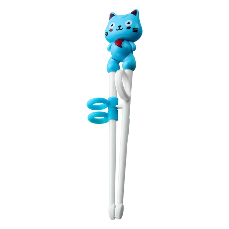 Children's Training Chopsticks Baby Correct Learning Mother and Baby Portable Cartoon Cat Chopsticks Card Packaging Two-Stage Practice Chopsticks