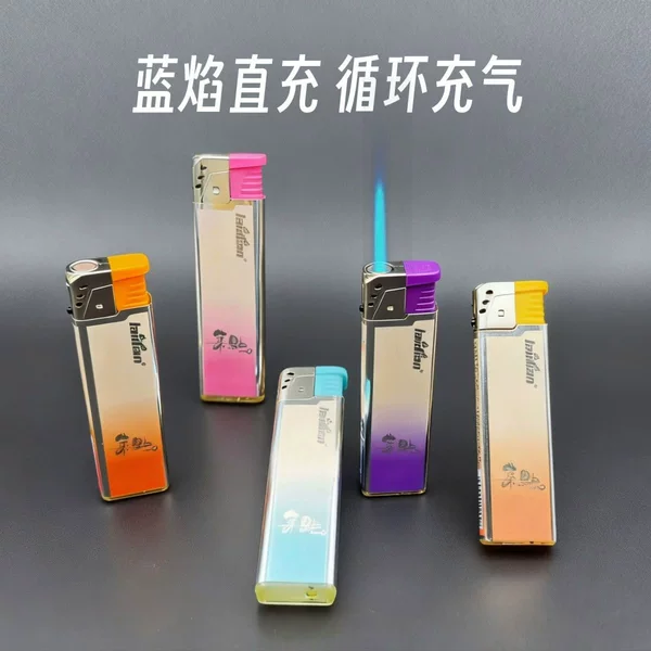 New Hot Style Internet Celebrity Gradient Disposable Direct-Plug Plastic Lighter Super Cost-Effective Household Durable Wholesale