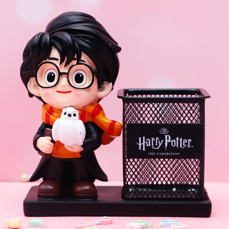 Douyin venta caliente red tela tela portalápices resina creativa decoración de escritorio caja de almacenamiento suministros para estudiantes regalos para niños