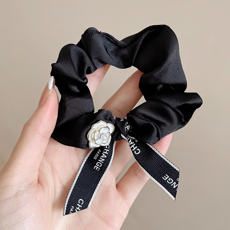 2023 nuevo tocado de cola de caballo alta banda de goma de temperamento Banda de pelo de intestino grueso de Flor Alta elástica diadema duradera lazo de pelo femenino