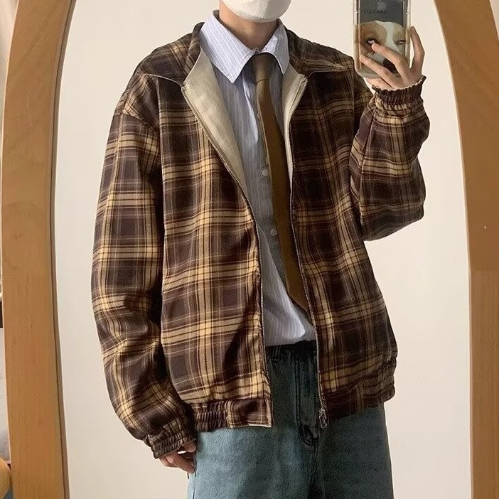 Retro double-sided autumn cardigan for men and women
