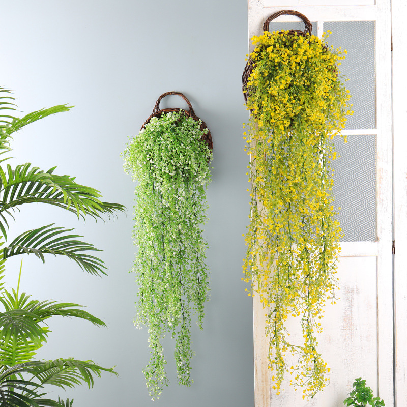 Simulated Forsythia Living Room Wall Decor Hanging Orchids Balcony Draping Flower Vine Indoor Plant Plastic Artificial Flower Vines