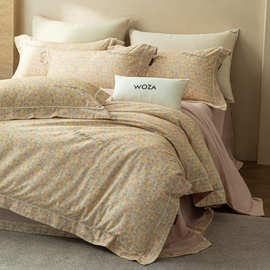 WOZA25新款磨毛蕾丝镂空花边四件套-幽谷之境 1.8m床单款四件套