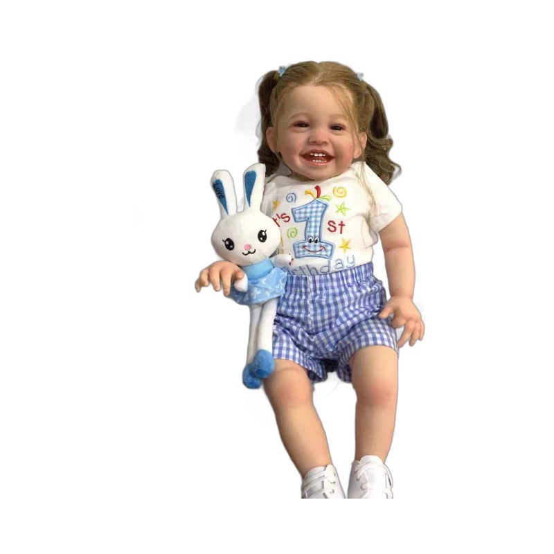 Реалистичная кукла-девочка для младенца, 3D, 60 см