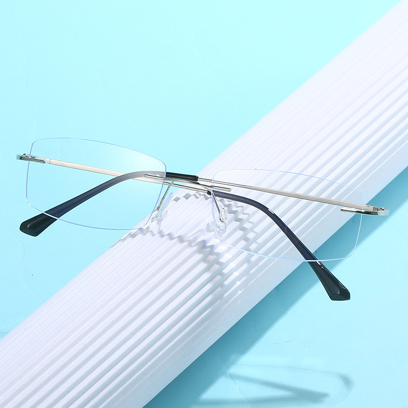 Men's Ultra Light Rimless Glasses Frame Wholesale Myopia Glasses Frame Square Glasses Finished Glasses with Speed Myopia Cut Edge Men's Ultra Light Rimless Glasses Frame Wholesale Myopia Glasses Frame Square Glasses Finished Glasses with Speed Myopia Cut Edge