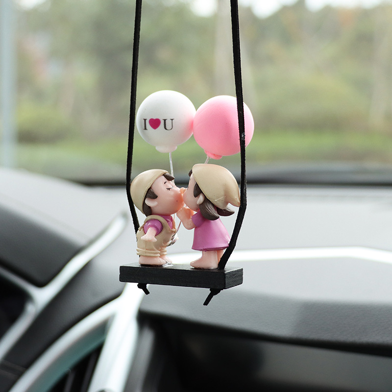 Confession balloon kiss mouth boy girl Car Rearview mirror pendant car interior pendant decoration car ornaments