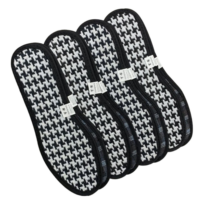 Carton houndstooth desodorante plantilla hombres y mujeres transpirable sudor-absorbente desodorante fragante cómodo engrosada zapatos de cuero deportes plantilla primavera