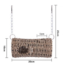 仓鼠蜜袋鼯鹦鹉躲避窝 水草绳躲避通道 夏季遮阴攀爬啃咬玩具