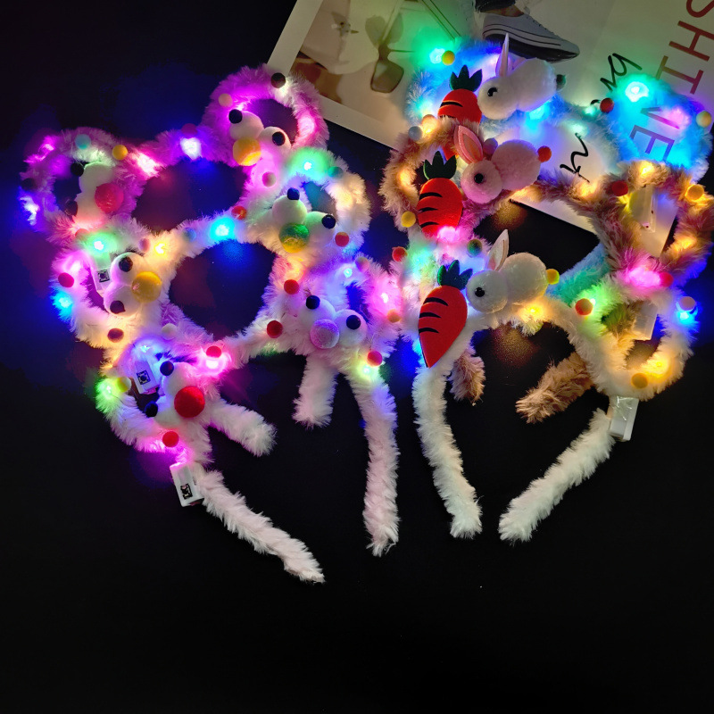 Barra de luz Concierto Estrella de cinco puntas Estrella brillante Diadema luminosa azul Barra de luz intermitente Accesorios de apoyo para la fiesta