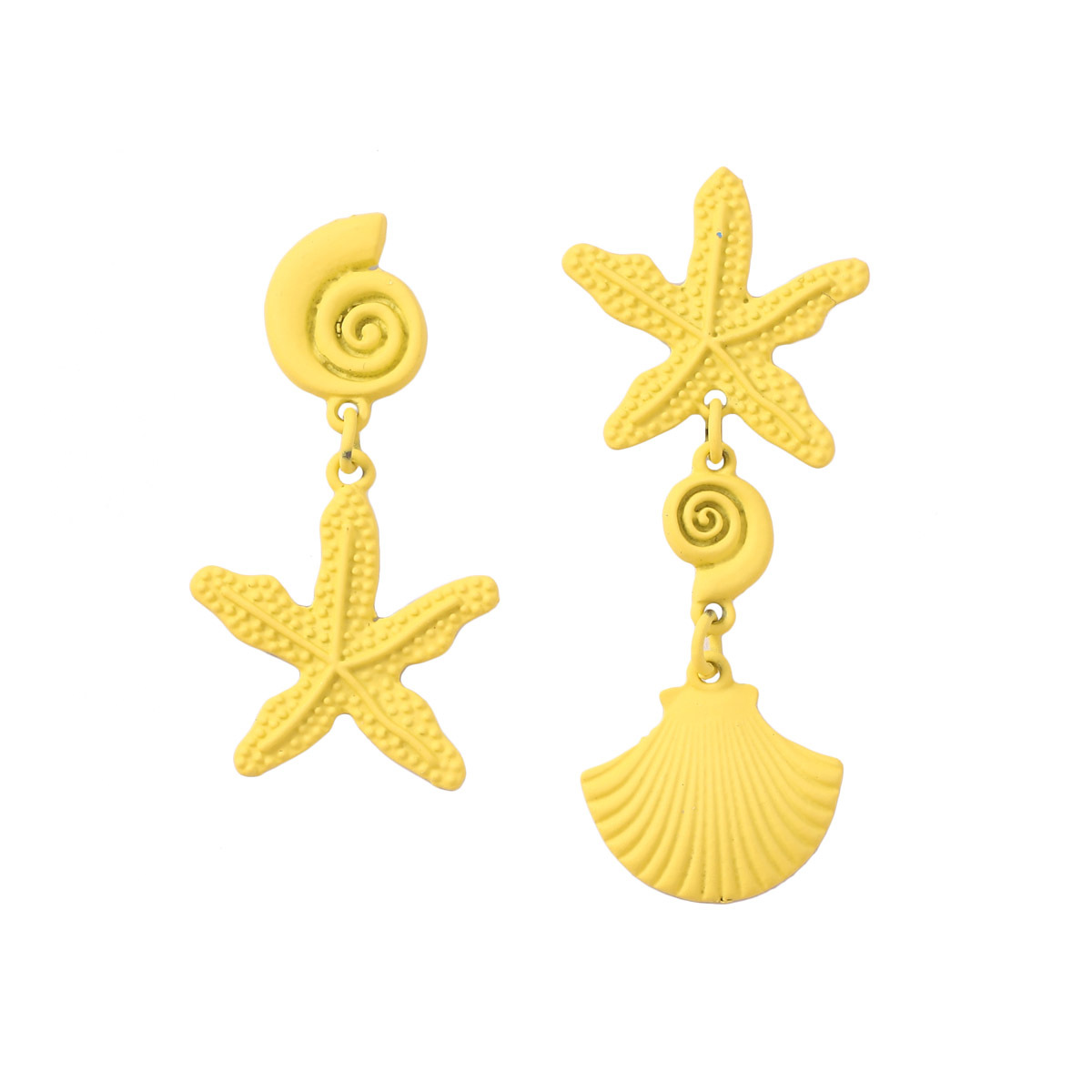 1 Pair Casual Vacation Starfish Shell Zinc Alloy Drop Earrings display picture 14