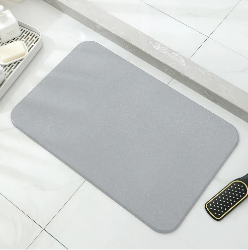 Non-slip Quick-Dry Diatomaceous Earth Bath Mat, Water-Absorbent, Multiple Sizes (30×20–39×60 cm)