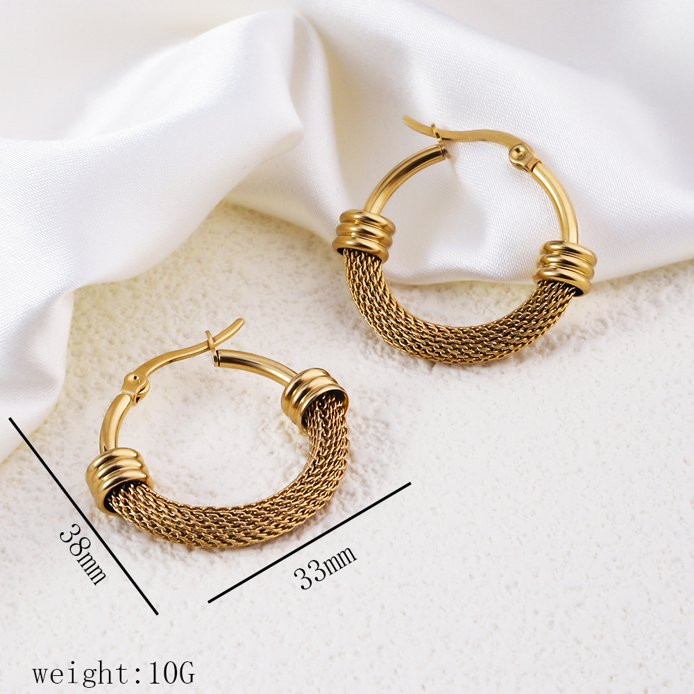 1 Pair Simple Style Commute Geometric Heart Shape Plating Titanium Steel Drop Earrings Earrings Ear Studs display picture 10