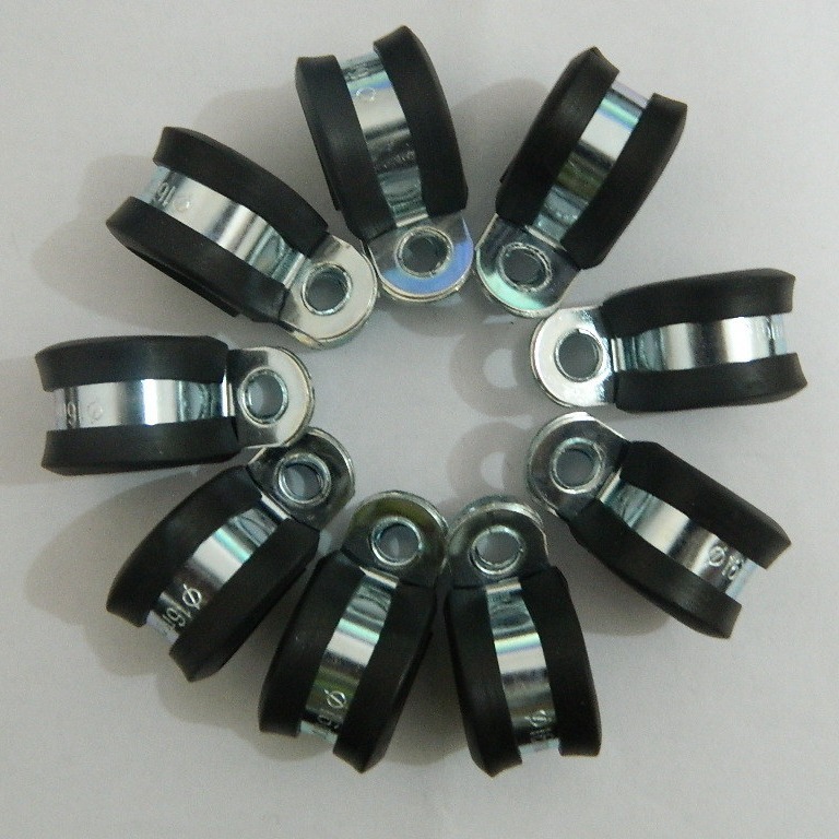 福莱通铁皮包胶线夹 广州电线固定夹 12mm金属线卡批发