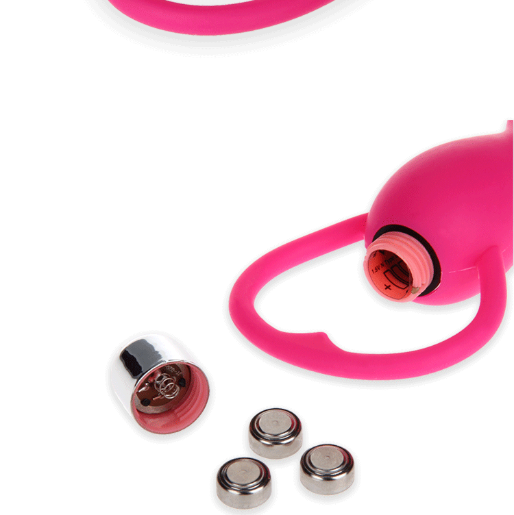 Vibrating Silicone Anal Plug Bead Vibrator, Rose Red, Adult Anal Massage Toy — detail image 6
