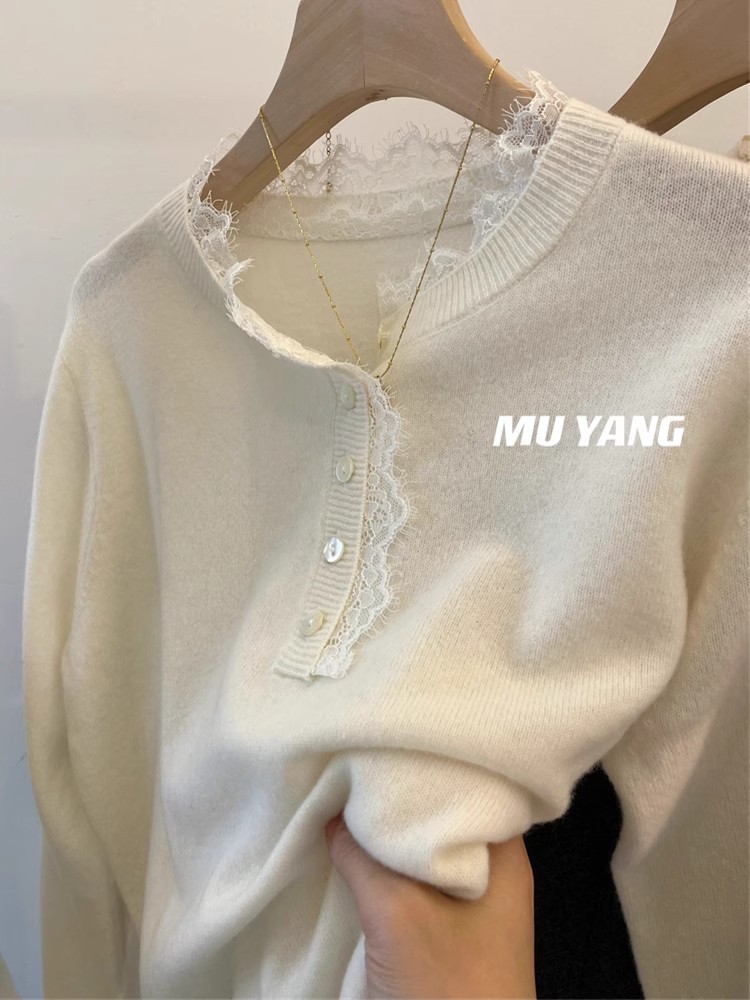 Lace woolen base winter sweater for eyelashes