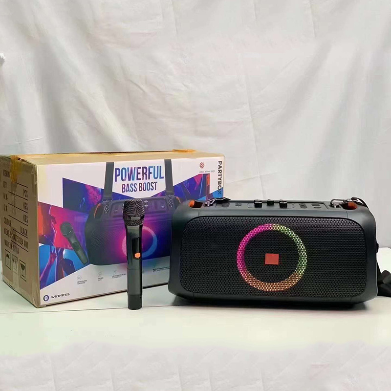 S18 スクエアダンスワイヤレスサブウーファーオーディオマイク大音量屋外ポータブルホームカラオケ Bluetooth スピーカー|undefined