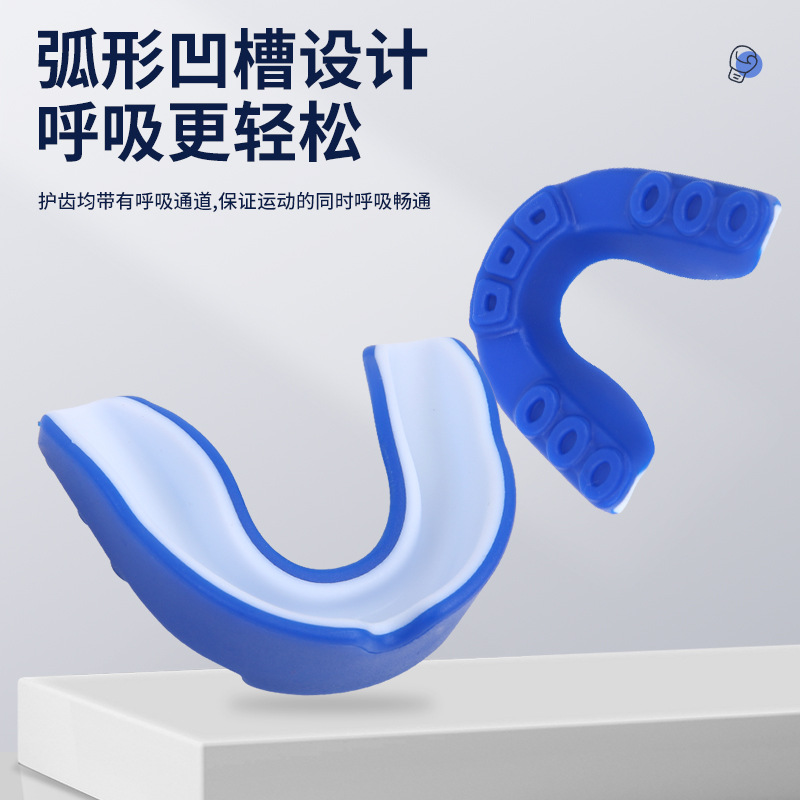 Transfronterizo termoplástico multi-funcional de protección dental de boxeo lucha de protección dental Club adulto niños tirantes anti-ronquidos anti-desgaste por la noche