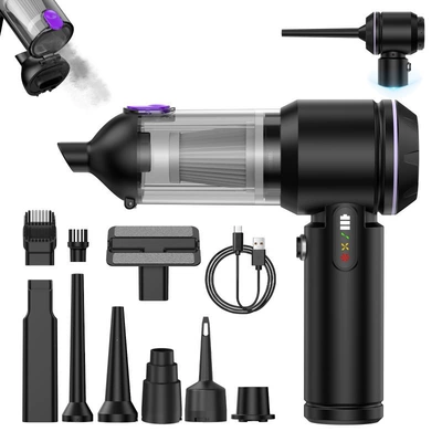 Car, Handheld, High Suction Power, Tozsoranlar - lb-108-brushless-high-suction-black-one-key-dust-removal