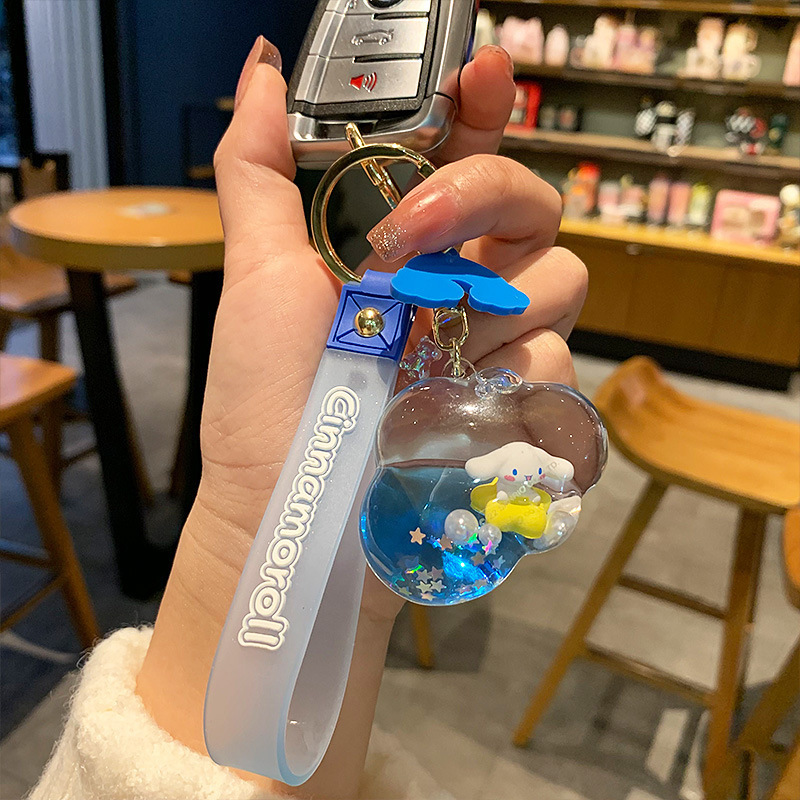 Authentic Cinnamoroll Universe Walk Keychain Cartoon Car Bag Key Ring Pendant Wholesale Car Accessories