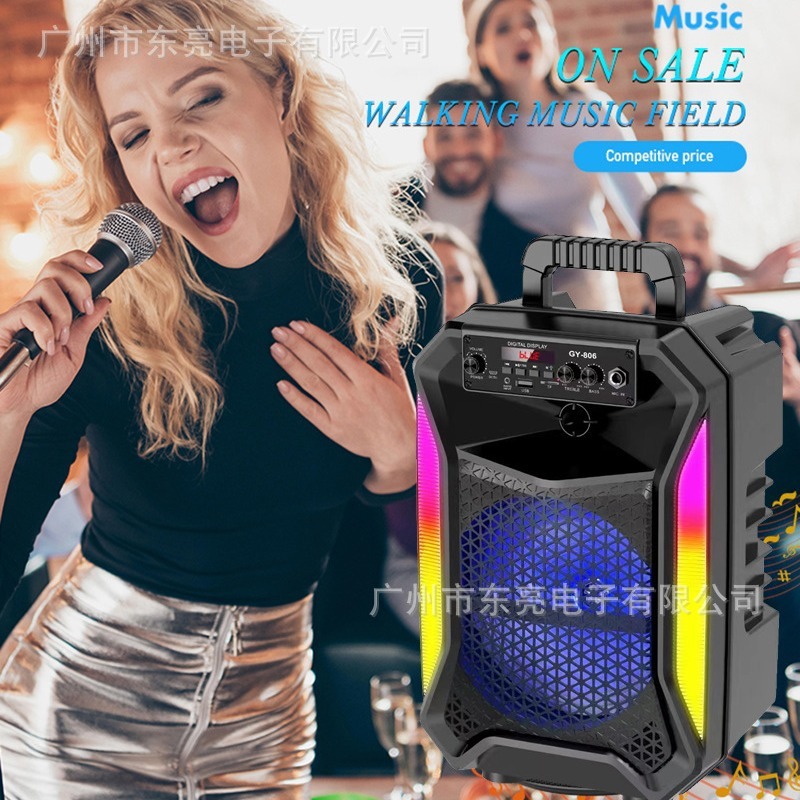 工場クロスボーダー8インチ屋外広場ダンス低音音響演出家庭用k歌ハンディbluetoothスピーカーマイク付き|undefined