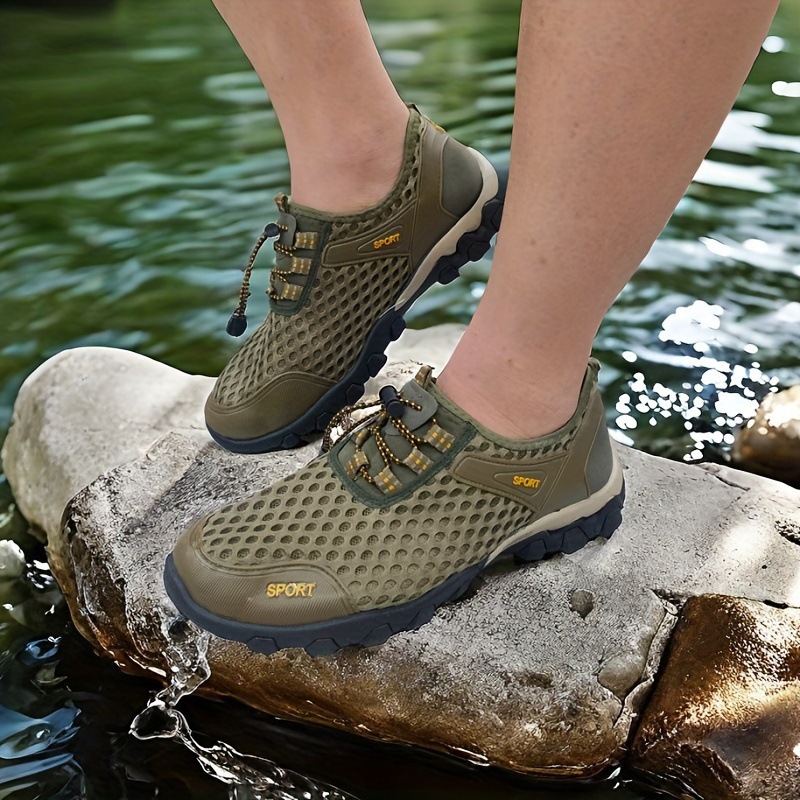 Wading 2025 Mesh Stream Trekking Breathable Hiking Men's Sports Casual Trendy Shoes_voghion.com
