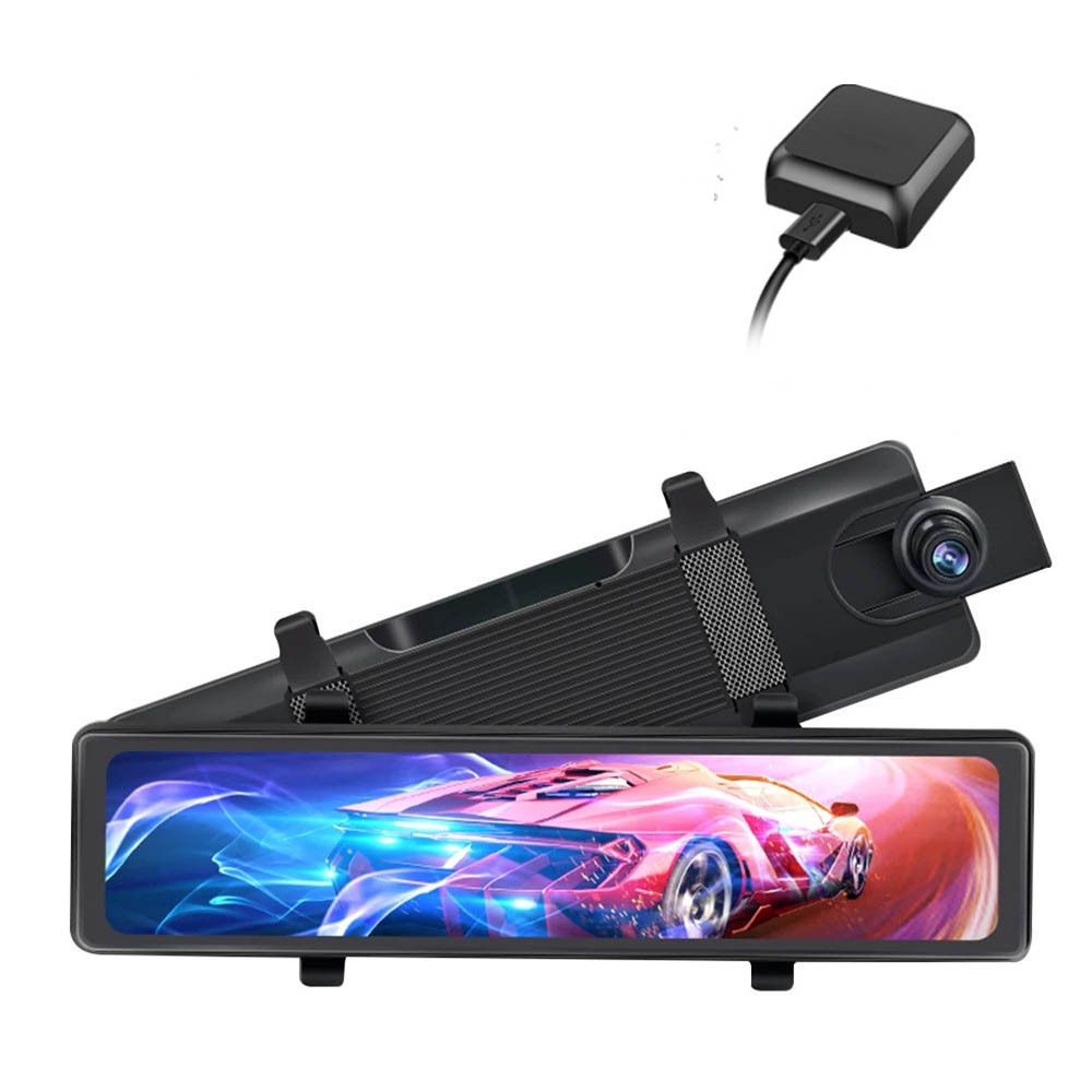 Amazon European Station Popular Right-Hand Drive 12inch Streaming Driving Recorder Hd 4K Front and Rear Dual Recording Gps