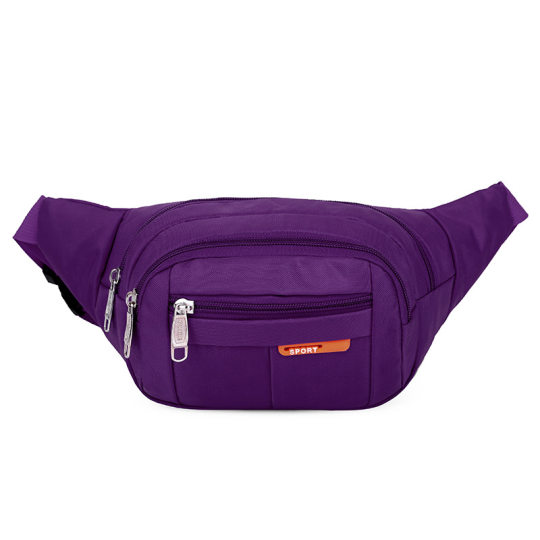 Waist bag wholesale printed logo leisure men's and women's outdoor messenger bag running sports waist bag waterproof mobile phone bag