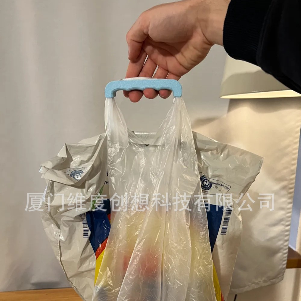 Impresión 3D transfronteriza nueva mini bolsa de compras soporte con herramientas de compras artefacto humano para llevar bolsas de plástico sin esfuerzo