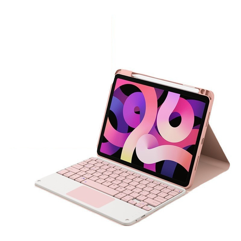 Adecuado para Xiaomi 6Pro RGB retroiluminación Bluetooth teclado funda de cuero Redmi SE11 acrílico giratorio 11.5 teclado funda