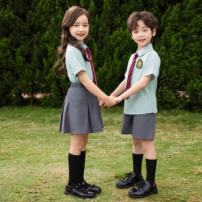 夏季衬衫套装幼儿园园服影楼拍照毕业晚会中小学生演出服校服表演