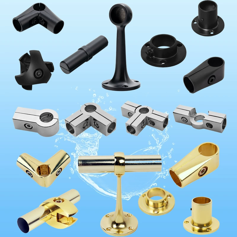 Заводская поставка соединителя трубы Полка Стеллаж для выставки товаров аксессуары стеллажа для просушки алюминиевый сплав двустороннее круглое соединение трубы 25 мм