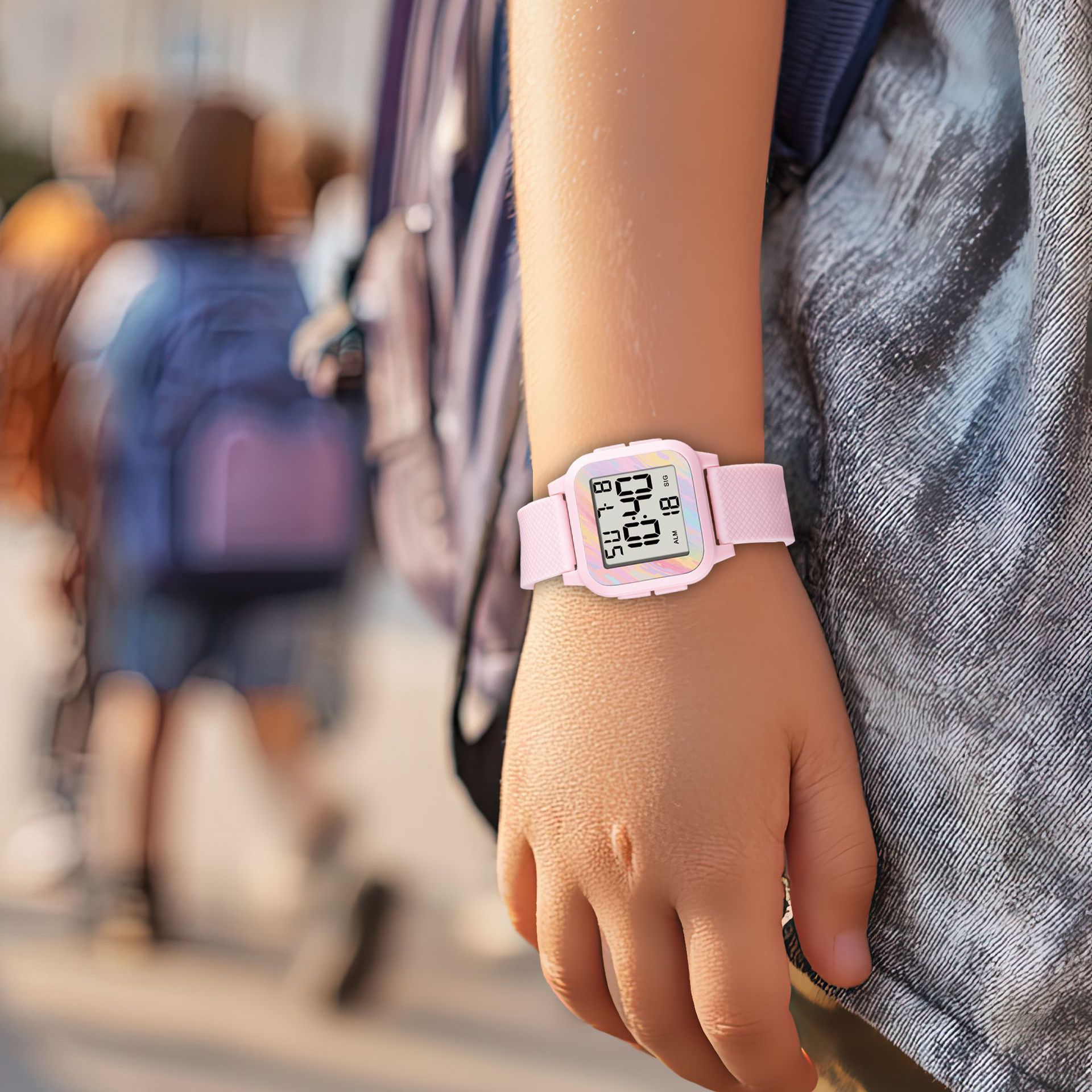 Nuevo cronógrafo de escuela secundaria y secundaria reloj electrónico de luz nocturna alarma de estudiantes adolescentes cronógrafo reloj electrónico deportivo al por mayor
