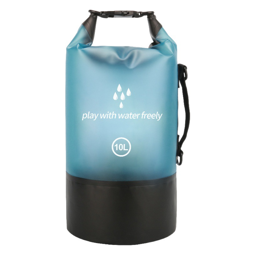 PVC transparent beach bag coated waterproof bag simple outdoor waterproof bag color matching waterproof bucket bag lightweight thin dry bag