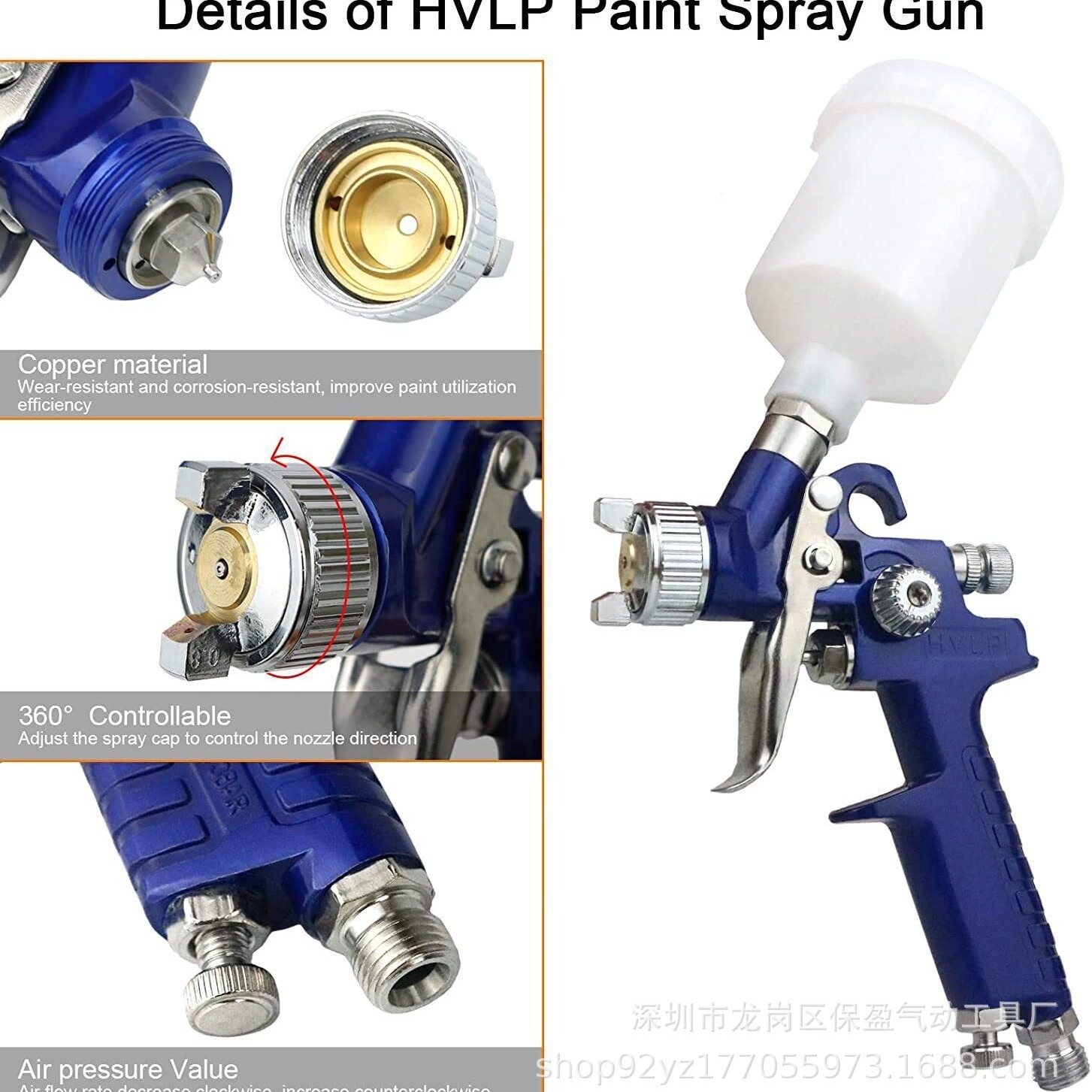 精品气动油漆喷枪H827汽车钣金木工家具手持自动多功能喷涂工具