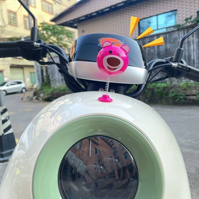 Helmet Decoration for | Motorcycle wheel hub - strawberry-bear