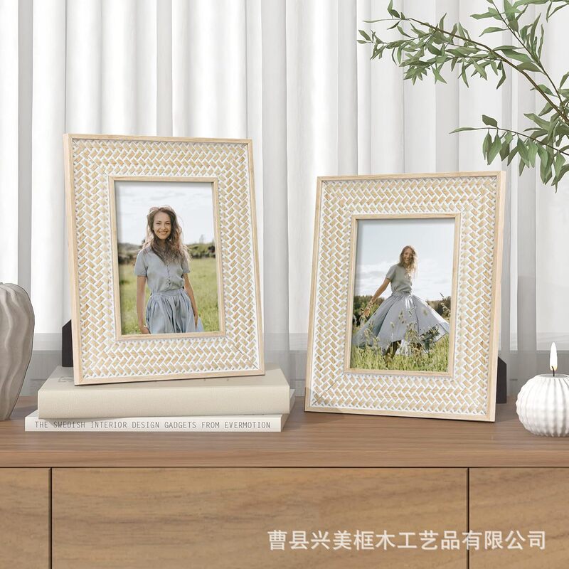 Bohemian Style Photo Frame Wooden Decoration Bohemian Country Style Carved Decoration Photo Frame