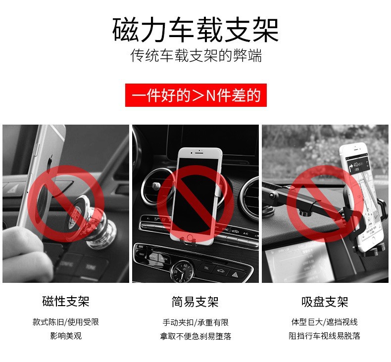 Cross-Border Hot-Selling Car Mobile Phone Holder Car Super Strong Magnetic Holder Air Outlet Clip-On Logo Gift Wholesale