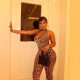 European and American New Cross-border Fashion Slim-fit Neck Leopard Print Sequin Design Vest Top Capri Pants suit Women