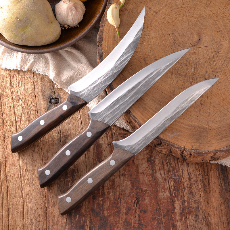 단조 및 뼈 도축 칼 수확 바나나 칼 죽이는 돼지 소 칼 절단 고기 조각 칼 칼 세트 칼 커버