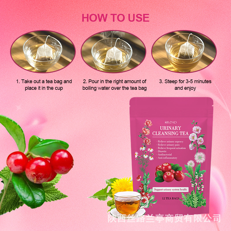 Cross-Border Supply Uti Urinary Tract Tea Women's Cleaning Tea Arbutin Leaf Dandelion Tea