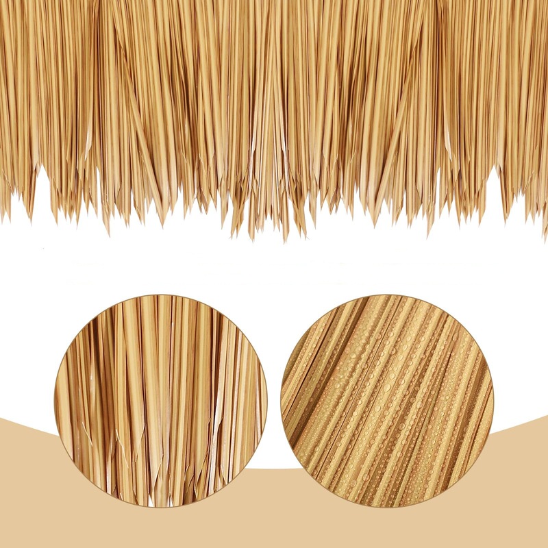 Wholesale Simulated Thatch Tiles, Simulated Straw, Hot Melt Simulated Fur Eaves Decorations, Fake Thatch Roofs
