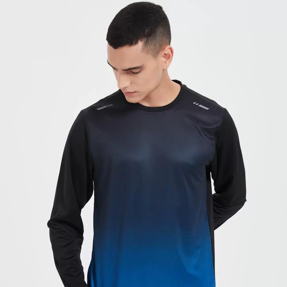 跑步长袖t恤男女秋季户外晨跑运动骑行登山篮球训练服8001紧身
